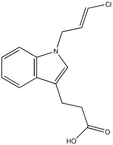 3-[1-(3-chloroprop-2-en-1-yl)-1H-indol-3-yl]propanoic acid