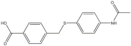 4-{[(4-acetamidophenyl)sulfanyl]methyl}benzoic acid Structure