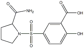 5-[(2-carbamoylpyrrolidine-1-)sulfonyl]-2-hydroxybenzoic acid|