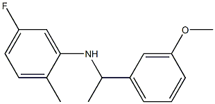 5-fluoro-N-[1-(3-methoxyphenyl)ethyl]-2-methylaniline 结构式