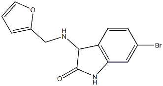 6-bromo-3-[(furan-2-ylmethyl)amino]-2,3-dihydro-1H-indol-2-one Structure