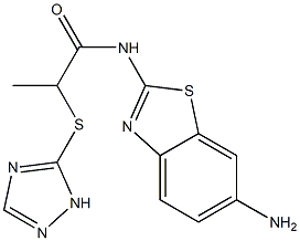 N-(6-amino-1,3-benzothiazol-2-yl)-2-(1H-1,2,4-triazol-5-ylsulfanyl)propanamide