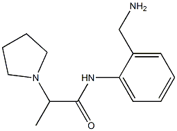 N-[2-(aminomethyl)phenyl]-2-pyrrolidin-1-ylpropanamide Structure