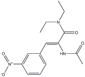 (Z)-2-(acetylamino)-N,N-diethyl-3-(3-nitrophenyl)-2-propenamide Structure