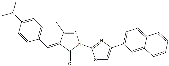 4-{(E)-[4-(dimethylamino)phenyl]methylidene}-5-methyl-2-[4-(2-naphthyl)-1,3-thiazol-2-yl]-2,4-dihydro-3H-pyrazol-3-one