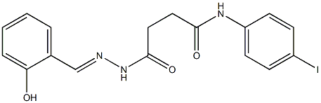 4-{2-[(E)-(2-hydroxyphenyl)methylidene]hydrazino}-N-(4-iodophenyl)-4-oxobutanamide