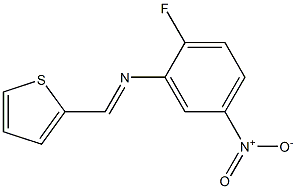 2-fluoro-5-nitro-N-[(E)-2-thienylmethylidene]aniline