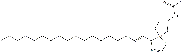 1-[2-(アセチルアミノ)エチル]-1-エチル-2-(1-オクタデセニル)-3-イミダゾリン-1-イウム 化学構造式