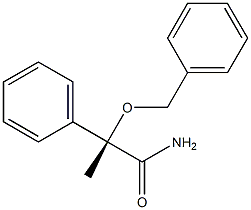 [S,(-)]-2-(ベンジルオキシ)-2-フェニルプロピオンアミド 化学構造式