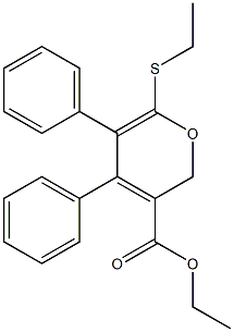 4,5-Diphenyl-6-(ethylthio)-2H-pyran-3-carboxylic acid ethyl ester