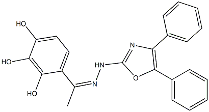 2',3',4'-Trihydroxyacetophenone (4,5-diphenyloxazol-2-yl)hydrazone Structure