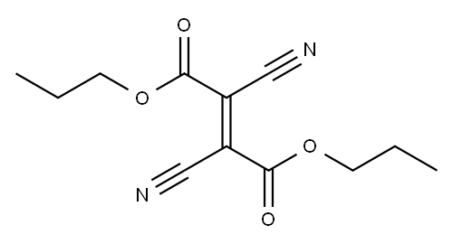 (E)-2,3-ジシアノ-2-ブテン二酸ジプロピル 化学構造式