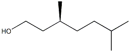 [S,(-)]-3,6-ジメチル-1-ヘプタノール 化学構造式