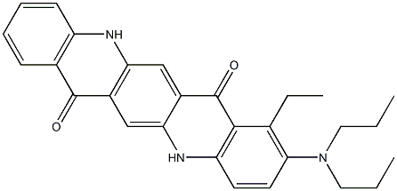 2-(Dipropylamino)-1-ethyl-5,12-dihydroquino[2,3-b]acridine-7,14-dione