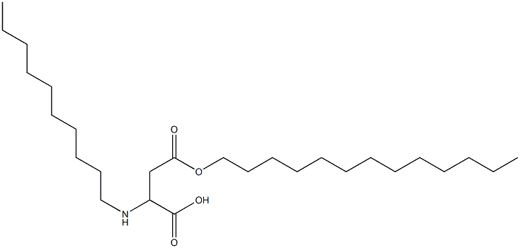 2-Decylamino-3-(tridecyloxycarbonyl)propionic acid 结构式