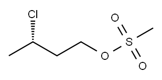 (+)-メタンスルホン酸(S)-3-クロロブチル 化学構造式