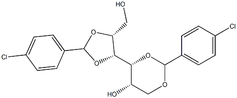 1-O,3-O:4-O,5-O-Bis(4-chlorobenzylidene)-D-glucitol Struktur