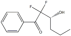 (3R)-2,2-ジフルオロ-3-ヒドロキシ-1-フェニル-1-ヘキサノン 化学構造式