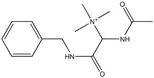 1-アセチルアミノ-2-ベンジルアミノ-2-オキソ-N,N,N-トリメチルエタンアミニウム 化学構造式