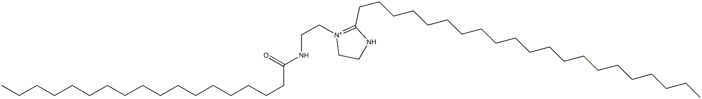 2-ヘニコシル-1-[2-(ステアロイルアミノ)エチル]-1-イミダゾリン-1-イウム 化学構造式
