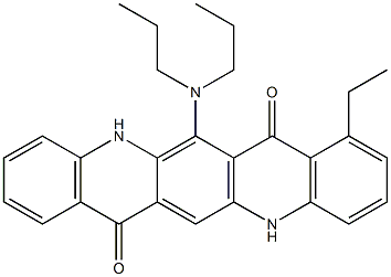 6-(Dipropylamino)-8-ethyl-5,12-dihydroquino[2,3-b]acridine-7,14-dione Structure