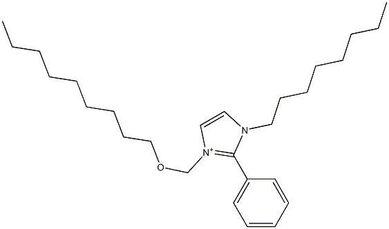 1-オクチル-2-フェニル-3-[(ノニルオキシ)メチル]-1H-イミダゾール-3-イウム 化学構造式