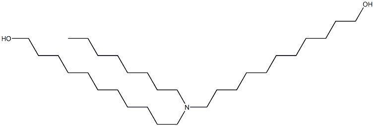 11,11'-(オクチルイミノ)ビス(1-ウンデカノール) 化学構造式