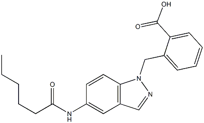 2-(5-Hexanoylamino-1H-indazol-1-ylmethyl)benzoic acid