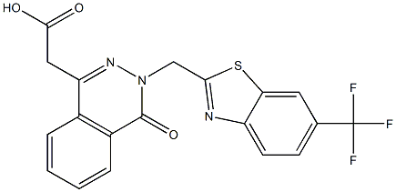 3-[(6-Trifluoromethyl-2-benzothiazolyl)methyl]-3,4-dihydro-4-oxophthalazine-1-acetic acid