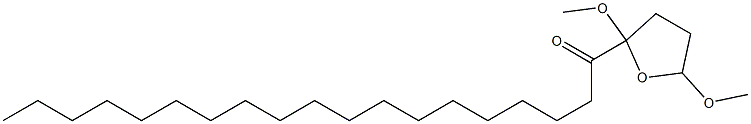 2-ノナデカノイル-2,5-ジメトキシテトラヒドロフラン 化学構造式
