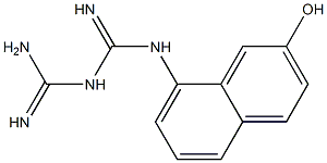 8-(グアニジノカルボンイミドイルアミノ)-2-ナフトール 化学構造式
