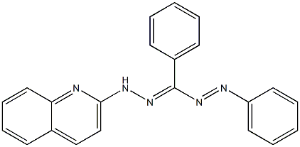 1-(キノリン-2-イル)-3,5-ジフェニルホルマザン 化学構造式