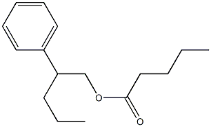 ペンタン酸2-フェニルペンチル 化学構造式