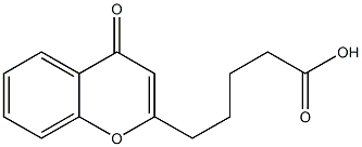 5-(4-オキソ-4H-1-ベンゾピラン-2-イル)吉草酸 化学構造式