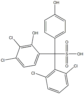 (2,6-Dichlorophenyl)(3,4-dichloro-2-hydroxyphenyl)(4-hydroxyphenyl)methanesulfonic acid
