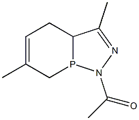 9-アセチル-3,7-ジメチル-8,9-ジアザ-1-ホスファビシクロ[4.3.0]ノナ-3,7-ジエン 化学構造式
