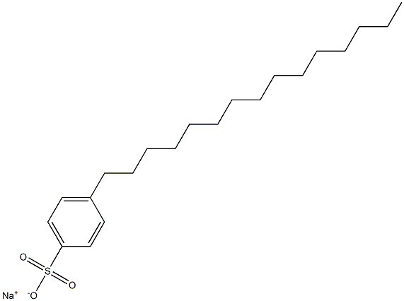 4-ペンタデシルベンゼンスルホン酸ナトリウム 化学構造式