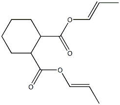 1,2-シクロヘキサンジカルボン酸ビス(1-プロペニル) 化学構造式