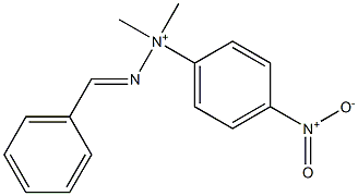(E)-2-Benzylidene-1,1-dimethyl-1-(p-nitrophenyl)hydrazinium Structure