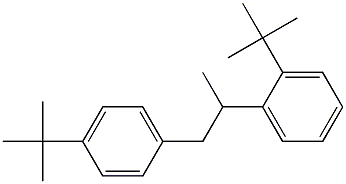 2-(2-tert-ブチルフェニル)-1-(4-tert-ブチルフェニル)プロパン 化学構造式