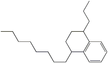 1-オクチル-4-プロピル-1,2,3,4-テトラヒドロナフタレン 化学構造式
