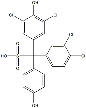 (3,4-Dichlorophenyl)(3,5-dichloro-4-hydroxyphenyl)(4-hydroxyphenyl)methanesulfonic acid