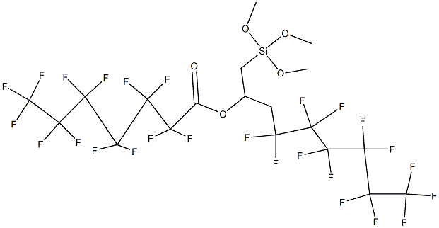 Tridecafluoroheptanoic acid [1-[[trimethoxysilyl]methyl]-3,3,4,4,5,5,6,6,7,7,8,8,8-tridecafluorooctyl] ester