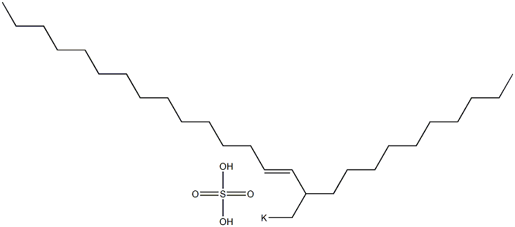 Sulfuric acid 2-decyl-3-heptadecenyl=potassium ester salt