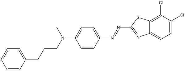 6,7-Dichloro-2-[p-[N-methyl-N-(3-phenylpropyl)amino]phenylazo]benzothiazole