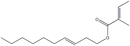 (E)-2-Methyl-2-butenoic acid 3-decenyl ester