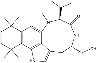 (4S,7S)-1,3,4,5,7,8,10,11,12,13-Decahydro-4-(hydroxymethyl)-8,10,10,13,13-pentamethyl-7-isopropyl-6H-benzo[g][1,4]diazonino[7,6,5-cd]indol-6-one