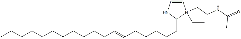 1-[2-(アセチルアミノ)エチル]-1-エチル-2-(6-オクタデセニル)-4-イミダゾリン-1-イウム 化学構造式