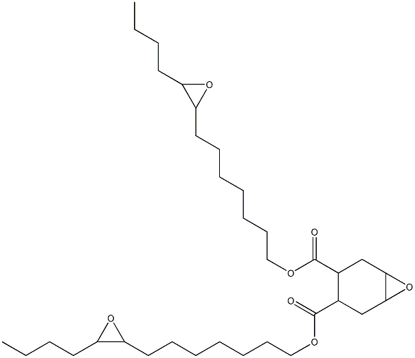 7-オキサビシクロ[4.1.0]ヘプタン-3,4-ジカルボン酸ビス(8,9-エポキシトリデカン-1-イル) 化学構造式