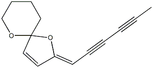 2-[(Z)-2,4-ヘキサジイニリデン]-1,6-ジオキサスピロ[4.5]デカ-3-エン 化学構造式